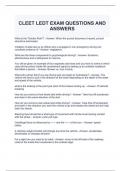CLEET LEDT EXAM QUESTIONS AND ANSWERS 100% CORRECT