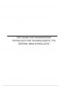 TEST BANK FOR RADIOGRAPHIC PATHOLOGY FOR TECHNORADIOGRAPHY