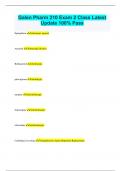 Galen Pharm 210 Exam 2 Class Latest Update 100&percnt; Pass