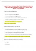 SAFE SCRUM MASTER PRACTICE EXAM&vert; QUESTIONS AND ANSWERS &vert; GRADED A&plus; &vert;LATEST UPDATE 2024-2025 FALL SEMESTER