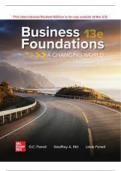 Test Bank For Business Foundations A Changing World 13th Edition by O. C. Ferrell, Geoffrey Hirt and Linda Ferrell 