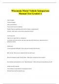  Wisconsin Motor Vehicle Salesperson Manual Test Graded A