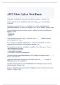 JATC Fiber Optics Final Exam with correct Answers 2024