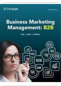 Test Bank For Business Marketing Management B2B, 13th Edition Michael D. HuttThomas W. SpehDouglas Hoffman 