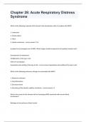 Chapter 28&colon; Acute Respiratory Distress Syndrome with correct answers 2024
