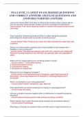 PGA LEVEL 3 LATEST EXAM 2024&sol;2025 QUESTIONS AND CORRECT ANSWERS 120 EXAM QUESTIONS AND ANSWERS&vert; VERIFIED ANSWERS