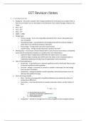 Energy Efficiency Technology (ENEN90011) Revision Notes