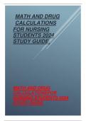 MATH AND DRUG CALCULATIONSFOR NURSING STUDENTS 2024 STUDY GUIDE..pdf