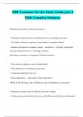NRF Customer Service Study Guide part 2 With Complete Solutions