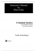 Solution Manual For Criminal Justice An Introduction, 14th Edition by Frank Schmalleger 2024