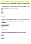 NASM CPT Final Exam Study Questions and Answers.