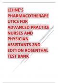 LEHNE’S PHARMACOTHERAPEUTICS FOR ADVANCED PRACTICE NURSES AND PHYSICIAN ASSISTANTS 2ND EDITION ROSENTHAL TEST BANK.pdf