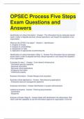 OPSEC Process Five Steps Exam Questions and Answers (1)
