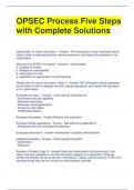 OPSEC Process Five Steps with Complete Solutions (1)