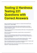 Tooling U Hardness Testing 221 Questions with Correct Answers 