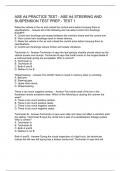 ASE A4 PRACTICE TEST - ASE A4 STEERING AND SUSPENSION TEST PREP - TEST 1 