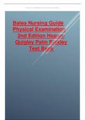 Bates Nursing Guide Physical Examination 2nd Edition Hogan Quigley Palm Bickley Test Bank&period;&period;pdf