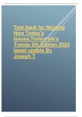 Test bank for Nursing Now Today's Issues,Tomorrow’s Trends 8th Edition 2024 latest update By Joseph T.pdf