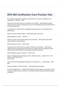 EPA 608 Certification Core Practice Test Questions and Answers 2024( A+ GRADED 100% VERIFIED).
