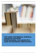 TEST BANK FOR MEDICAL-SURGICAL NURSING CRITICAL THINKING IN CLIENT CARE 4TH EDITION 2024 LATEST UPDATE BY PRISCILLA LEMONE&period;pdf