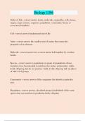 Biology 1306 Questions and answers latest update