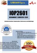IOP2601 Assignment 2 (COMPLETE ANSWERS) Semester 1 2024