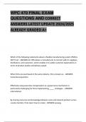 WPC 470 FINAL EXAM QUESTIONS AND CORRECT ANSWERS LATEST UPDATE 2024&sol;2025 ALREADY GRADED A&plus;