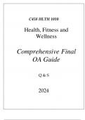 (WGU C458) HLTH 1010 HEALTH, FITNESS AND WELLNESS COMPREHENSIVE FINAL OA GUIDE