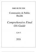 (WGU D402) HLTH 3320 COMMUNITY & PUBLIC HEALTH COMPREHENSIVE FINAL OA GUIDE