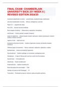 FINAL EXAM- CHAMBERLAIN UNIVERSITY BIOS 251 WEEK 8 &vert; REVISED EDITION 2024&sol;25