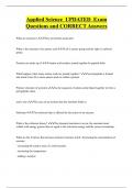 Applied Science UPDATED Exam Questions and CORRECT Answers