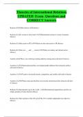 Theories of International Relations UPDATED Exam Questions and  CORRECT Answers