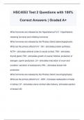 HSC4553 Test 2 Questions with 100% Correct Answers | Graded A+