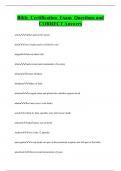 Bible Certification Exam Questions and  CORRECT Answers