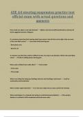 ASE A4 steering suspension practice test official exam with actual questions and answers&period;
