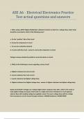 ASE A6 - Electrical Electronics Practice Test actual questions and answers&period;