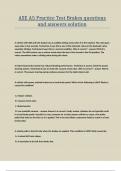 ASE A5 Practice Test Brakes questions and answers solution &lpar;1&rpar;