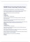 NASM Virtual Coaching Practice Exam Questions and Answers / Graded A