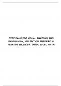 TEST BANK FOR VISUAL ANATOMY AND PHYSIOLOGY, 3RD EDITION, FREDERIC H. MARTINI, WILLIAM C. OBER, JUDI L. NATH