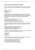 CAPA practice questions form 1