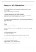 Endocrine NCLEX Questions & answers graded A+