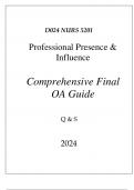 (WGU D024) NURS 5201 PROFESSIONAL PRESENCE & INFLUENCE COMPREHENSIVE FINAL OA GUIDE