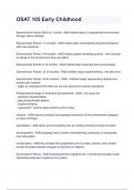 OSAT 105 Early Childhood with complete solution