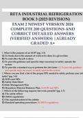 RETA INDUSTRIAL REFRIGERATION BOOK 3 (2023 REVISION) 200 QUESTIONS AND ANSWERS ALREADY GRADED A+ AND VERIFIED CORRECTLY