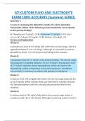 ATI CUSTOM FLUID AND ELECTROLYTE  EXAM 100&percnt; ACCURATE &lpar;Summer&rpar; SERIES&period;