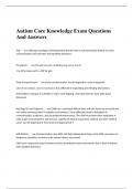 Autism Core Knowledge Exam Questions And Answers