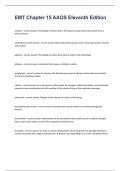 EMT Chapter 15 AAOS Eleventh Edition Review Practice Questions 2024&period;