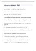 Chapter 15 AAOS EMT Review Exam Guide Questions 2024&period;