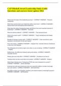 CAP Mitchell Award Leadership Study Guide Questions and answers latest update 2024