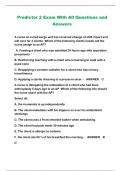 Predictor 2 Exam With All Questions and Answers 